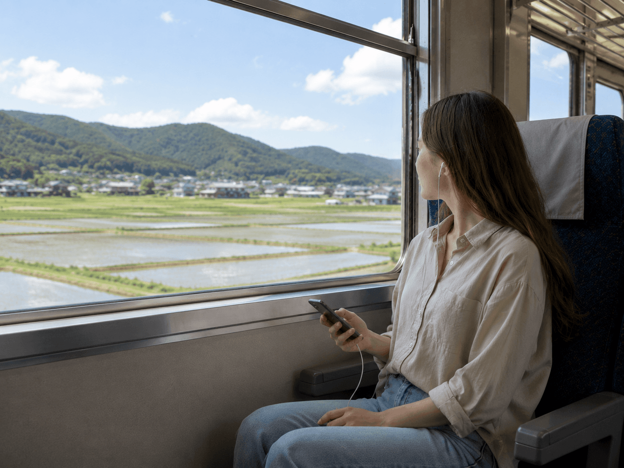 電車での移動中も、見てる景色の歴史を聴く